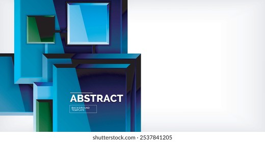 Shiny glossy metallic or plastic square design background. Vector Illustration For Wallpaper, Banner, Background, Card, Book Illustration, landing page