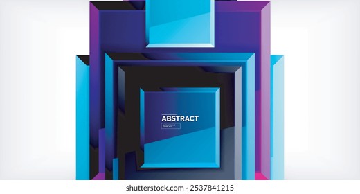 Shiny glossy metallic or plastic square design background. Vector Illustration For Wallpaper, Banner, Background, Card, Book Illustration, landing page