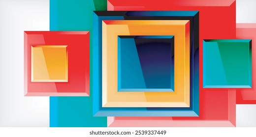 Glänzender glänzender quadratischer oder metallischer Kunststoffhintergrund. Vektorgrafik für Tapete, Banner, Hintergrund, Karte, Buchgrafik, Landing Page