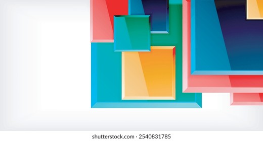 Fondo brillante de diseño cuadrado metálico o plástico brillante. Ilustración vectorial para el Fondo de pantalla, Anuncio, fondo, tarjeta, ilustración del libro, landing page