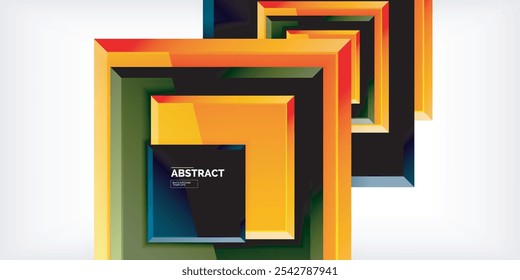 Shiny glossy metallic or plastic square design background. Vector Illustration For Wallpaper, Banner, Background, Card, Book Illustration, landing page