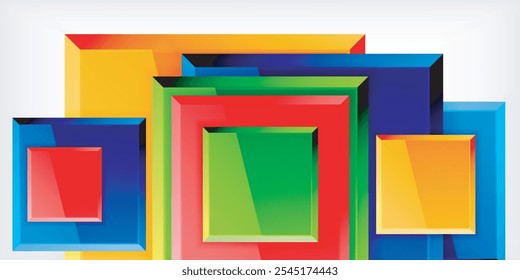 Shiny glossy metallic or plastic square design background. Vector Illustration For Wallpaper, Banner, Background, Card, Book Illustration, landing page