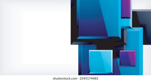 Shiny glossy metallic or plastic square design background. Vector Illustration For Wallpaper, Banner, Background, Card, Book Illustration, landing page