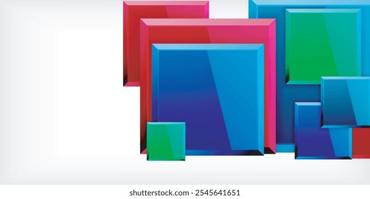 Fondo brillante de diseño cuadrado metálico o plástico brillante. Ilustración vectorial para el Fondo de pantalla, Anuncio, fondo, tarjeta, ilustración del libro, landing page