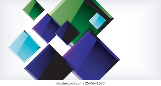 Shiny glossy metallic or plastic square design background. Vector Illustration For Wallpaper, Banner, Background, Card, Book Illustration, landing page