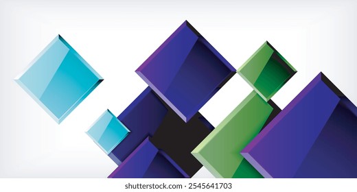Fondo brillante de diseño cuadrado metálico o plástico brillante. Ilustración vectorial para el Fondo de pantalla, Anuncio, fondo, tarjeta, ilustración del libro, landing page