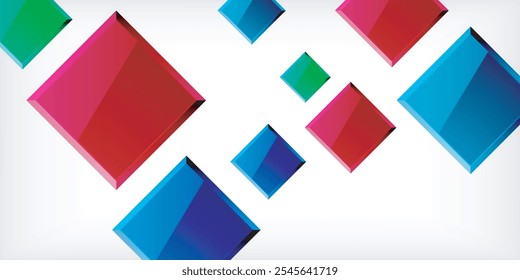 Shiny glossy metallic or plastic square design background. Vector Illustration For Wallpaper, Banner, Background, Card, Book Illustration, landing page