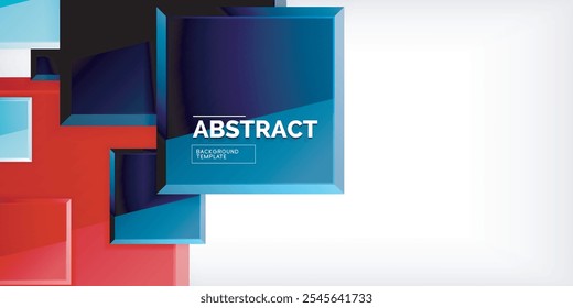 Shiny glossy metallic or plastic square design background. Vector Illustration For Wallpaper, Banner, Background, Card, Book Illustration, landing page