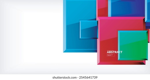 Shiny glossy metallic or plastic square design background. Vector Illustration For Wallpaper, Banner, Background, Card, Book Illustration, landing page