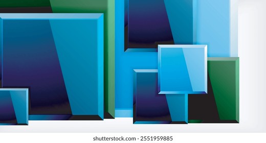 Fondo brillante de diseño cuadrado metálico o plástico brillante. Ilustración vectorial para el Fondo de pantalla, Anuncio, fondo, tarjeta, ilustración del libro, landing page