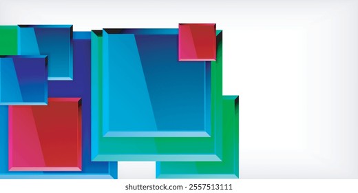Shiny glossy metallic or plastic square design background. Vector Illustration For Wallpaper, Banner, Background, Card, Book Illustration, landing page