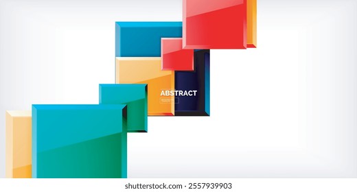 Shiny glossy metallic or plastic square design background. Vector Illustration For Wallpaper, Banner, Background, Card, Book Illustration, landing page