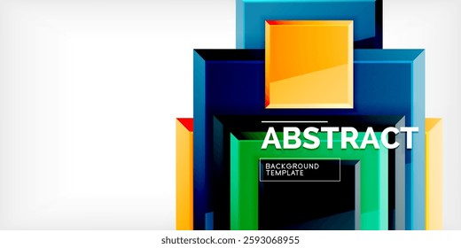 Shiny glossy metallic or plastic square design background. Vector Illustration For Wallpaper, Banner, Background, Card, Book Illustration, landing page