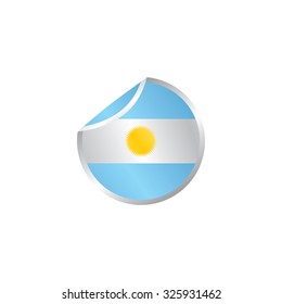 shiny glossy theme national flag - argentina