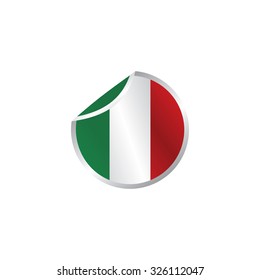 shiny glossy theme national flag - italy