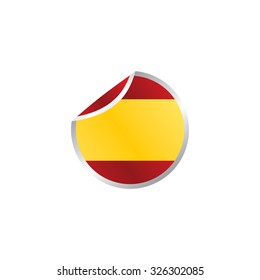 shiny glossy theme national flag - spain