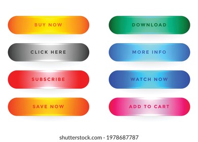 shiny glossy web buttons pack for different uses