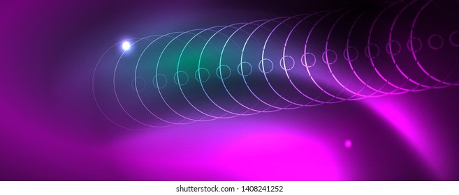 Fondo brillante de diseño, líneas de estilo neón, concepto de tecnología