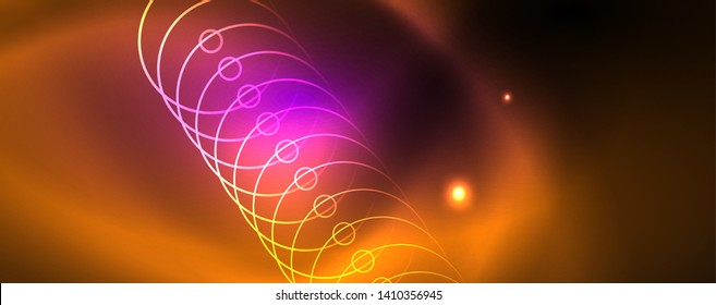 Fondo brillante de diseño, líneas de estilo neón, concepto de tecnología