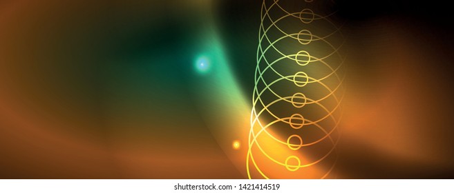 Fondo brillante de diseño, líneas de estilo neón, concepto de tecnología