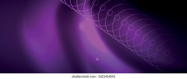 Shiny glowing design background, neon style lines, technology concept
