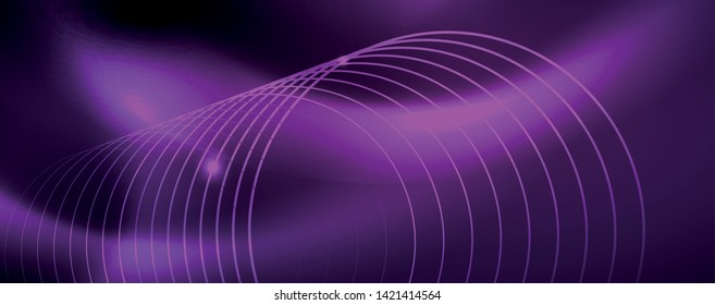 Shiny glowing design background, neon style lines, technology concept