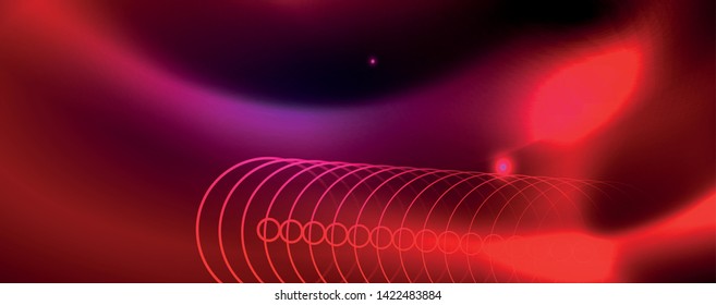 Fondo brillante de diseño, líneas de estilo neón, concepto de tecnología