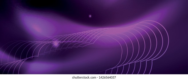 Shiny glowing design background, neon style lines, technology concept