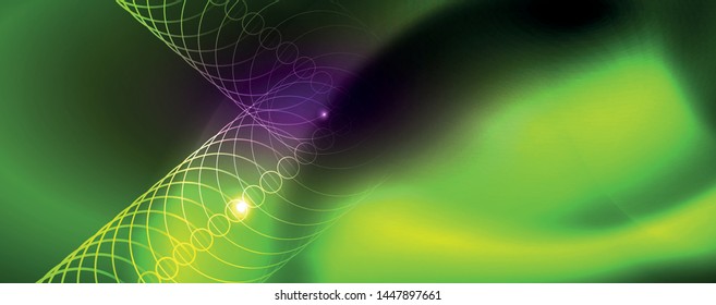 Fondo brillante de diseño, líneas de estilo neón, concepto de tecnología