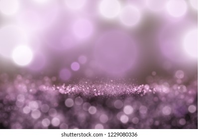 Shiny glowing glittering dust particles spotlight with bokeh circles holiday stage background. Vector eps10.