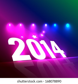 shiny glowing happy new year design background