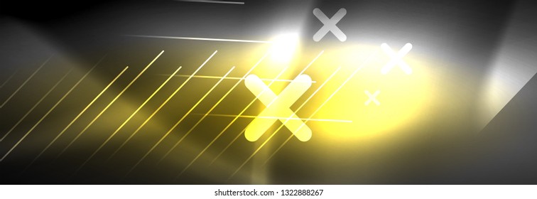 Shiny glowing lights neon color design background, vector