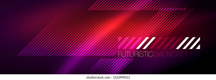 Shiny glowing lights neon color design background, vector