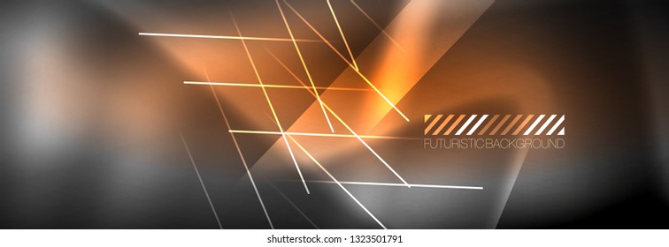 Shiny glowing lights neon color design background, vector