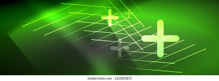 Shiny glowing lights neon color design background, vector