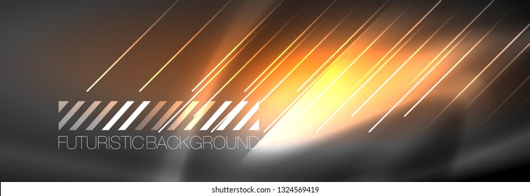 Shiny glowing lights neon color design background, vector