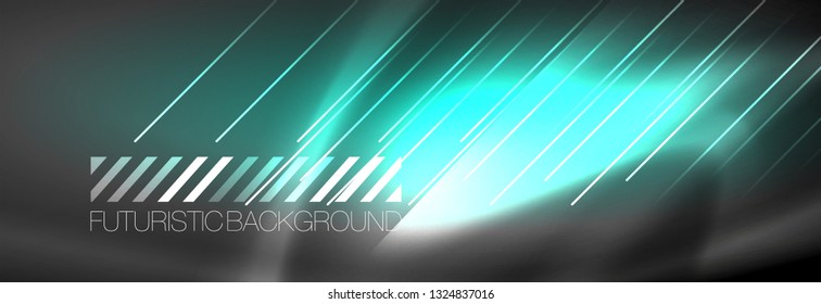 Shiny glowing lights neon color design background, vector