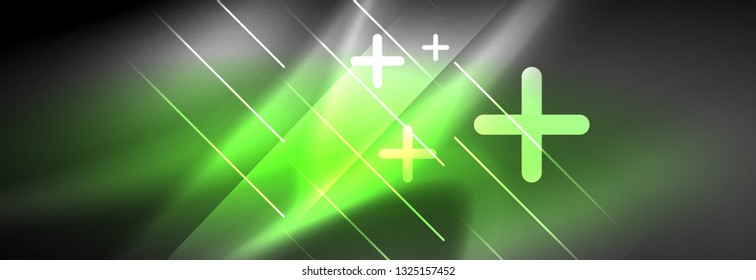 Shiny glowing lights neon color design background, vector