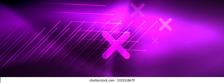 Shiny glowing lights neon color design background, vector