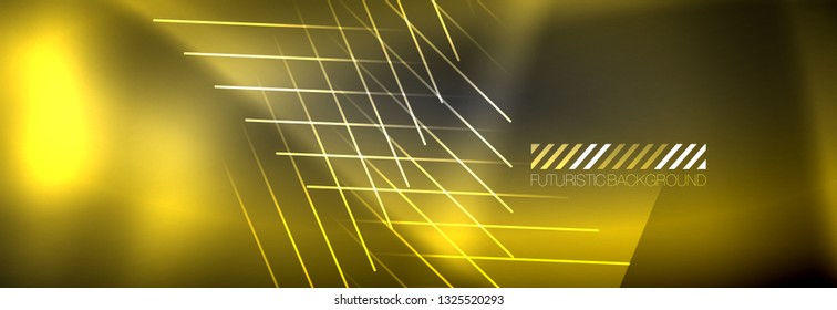 Shiny glowing lights neon color design background, vector