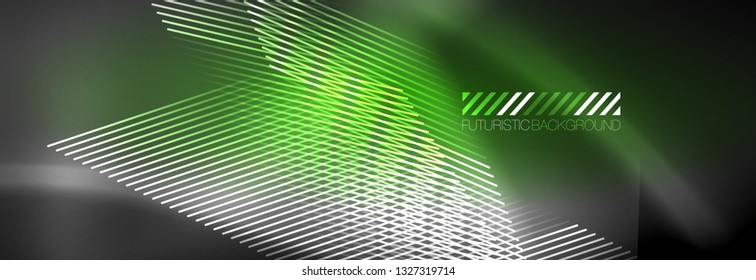 Shiny glowing lights neon color design background, vector