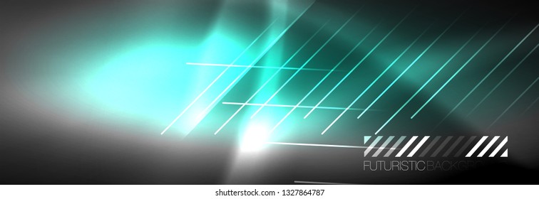 Shiny glowing lights neon color design background, vector