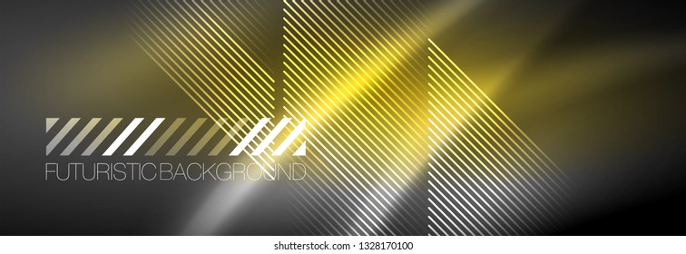 Shiny glowing lights neon color design background, vector