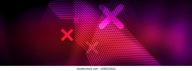Shiny glowing lights neon color design background, vector
