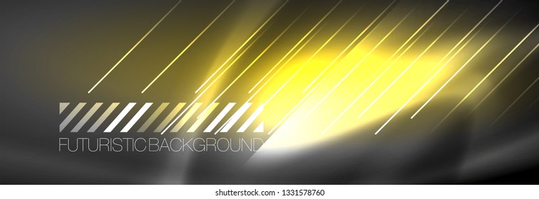 Shiny glowing lights neon color design background, vector
