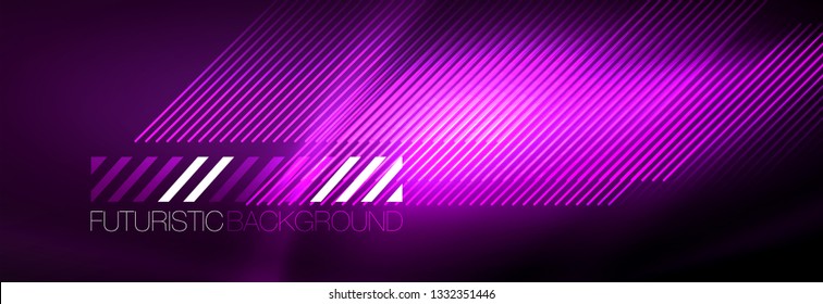 Shiny glowing lights neon color design background, vector
