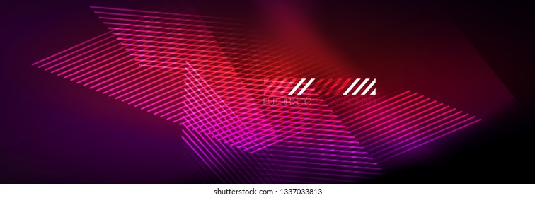 Shiny glowing lights neon color design background, vector