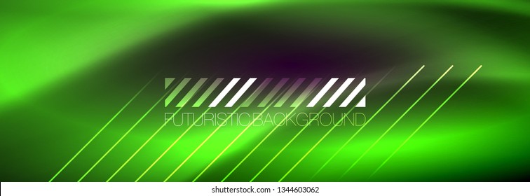Shiny glowing lights neon color design background, vector