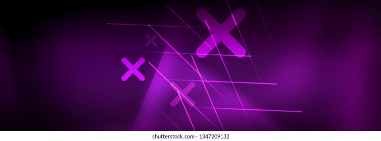 Shiny glowing lights neon color design background, vector