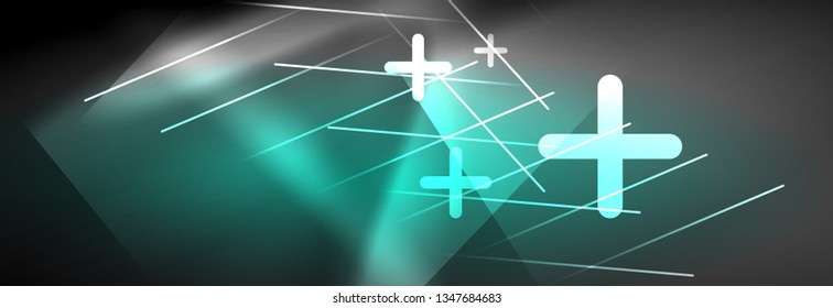 Shiny glowing lights neon color design background, vector